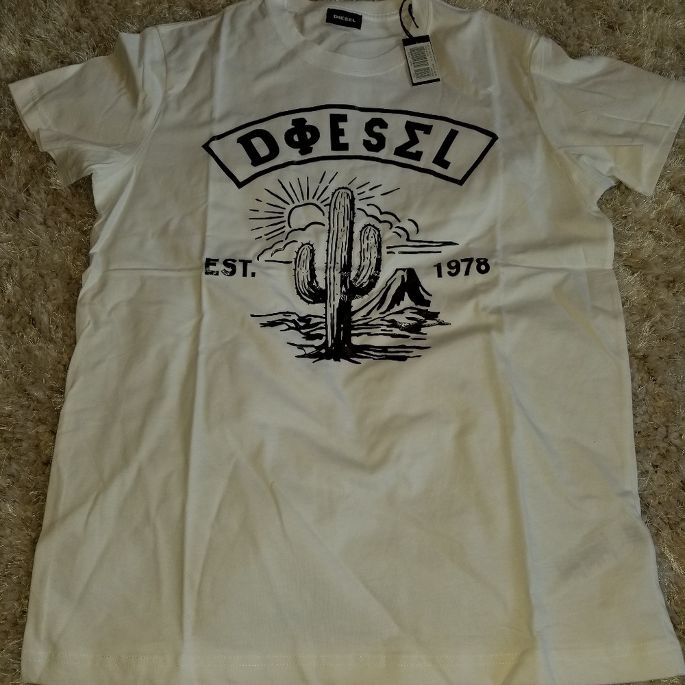Men's Diesel white tee size xl
